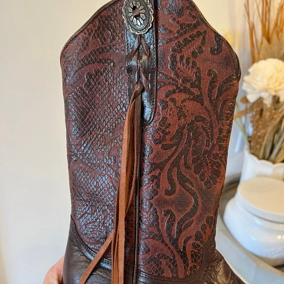 Shyanne Tassel Snip Toe Cowboy/Cowgirl Boots Size 9 - Picture 9 of 10